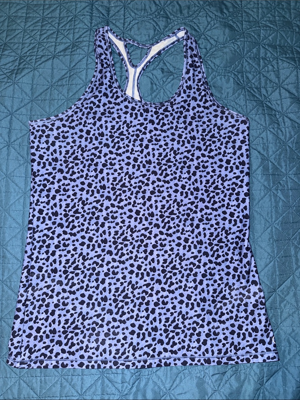 CALIA by Carrie Underwood Blue Leopard Racerback Tank